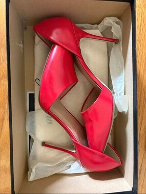 Women's Red D'Orsay High Heel Pumps